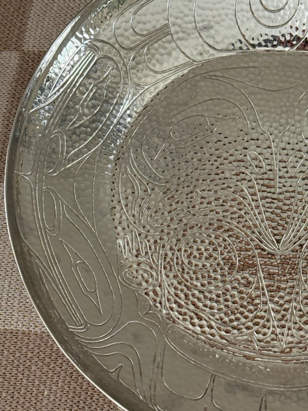 Indigenous Design Silver Hammered Bowl - Picture 6 of 9